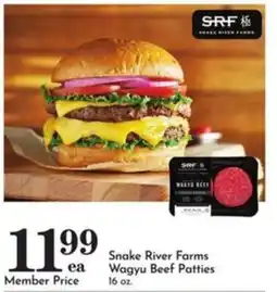Pavilions Snake River Farms Wagyu Beef Patties offer