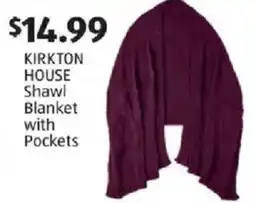 Aldi Kirkton House Shawl Blanket with Pockets offer