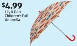 Aldi Lily & Dan children's fall umbrella offer