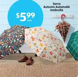 Aldi Serra Autumn Automatic Umbrella offer