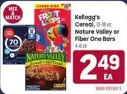 Tony’s Fresh Market Kellogg's Cereal or Nature Valley or Fiber One Bars offer