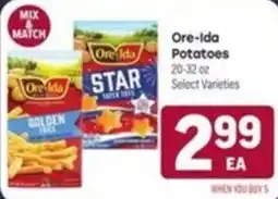 Tony’s Fresh Market Ore-ida Potatoes offer