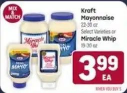 Tony’s Fresh Market Kraft Mayonnaise or Miracle Whip offer