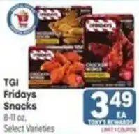 Tony’s Fresh Market Tgi Fridays Snacks offer