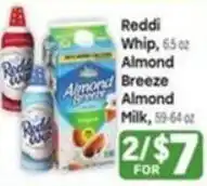 Tony’s Fresh Market Reddi Whip Almond Breeze Almond Milk offer