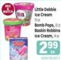 Tony’s Fresh Market Little Debbie Ice Cream, Bomb Pops, Baskin Robbins Ice Cream offer