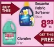 Tony’s Fresh Market Cloralex Fabric Softener offer