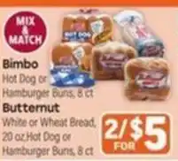 Tony’s Fresh Market Bimbo Hot Dog or Hamburger Buns offer