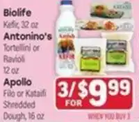 Tony’s Fresh Market Biolife Kefir offer