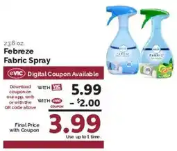 Harris Teeter Febreze Fabric Spray offer
