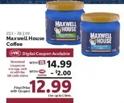 Harris Teeter Maxwell House Coffee offer