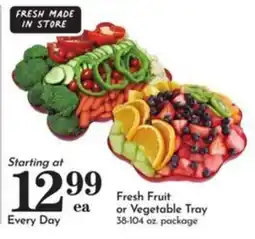 Pavilions Fresh Fruit or Vegetable Tray offer