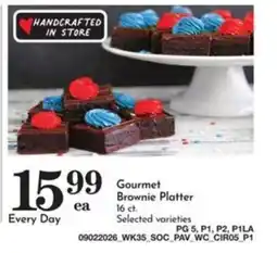 Pavilions Gourmet Brownie Platter offer
