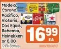 Tony’s Fresh Market Modelo, Corona, Pacifico, Victoria, Dos Equis, Bohemia, Heineken or 0.00 offer