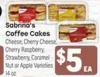 Tony’s Fresh Market Sabrina's coffee cakes offer