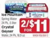 Tony’s Fresh Market Ice Mountain spring water offer