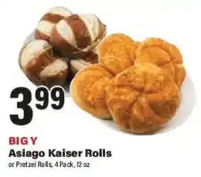 Big Y Asiago Kaiser Rolls