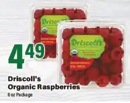 Big Y Driscoll's Organic Raspberries offer