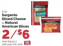 Harris Teeter Sargento Sliced Cheese or Natural American Slices offer