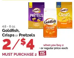 Harris Teeter Goldfish Crisps or Pretzels offer