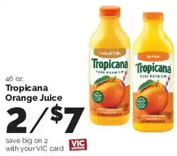 Harris Teeter Tropicana Orange Juice offer