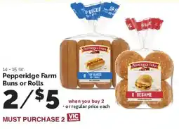 Harris Teeter Pepperidge Farm Buns or Rolls offer