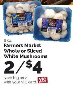 Harris Teeter Farmers Market Whole or Sliced White Mushrooms offer