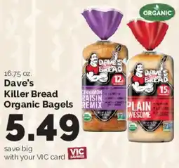 Harris Teeter Dave's Killer Bread Organic Bagels offer
