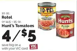 Harris Teeter Rotel Hunt's Tomatoes offer