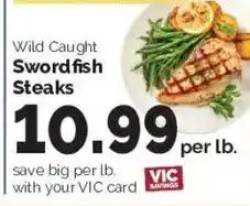 Harris Teeter vic swordfish steaks offer