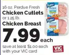 Harris Teeter Perdue Fresh Chicken Cutlets or Chicken Breast offer