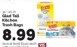 Harris Teeter Glad tall kitchen trash bags offer