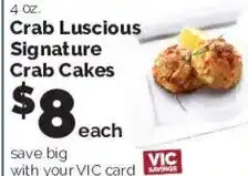 Harris Teeter Crab Luscious Signature Crab Cakes offer