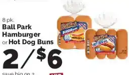 Harris Teeter Ball Park hamburger or hot dog buns offer