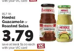 Harris Teeter Herdez Guacamole or Roasted Salsa offer