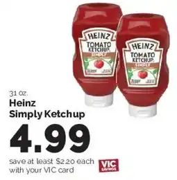 Harris Teeter Heinz Simply Ketchup offer