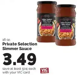 Harris Teeter Private Selection Simmer Sauce offer