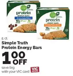 Harris Teeter Simple Truth Protein Energy Bars offer