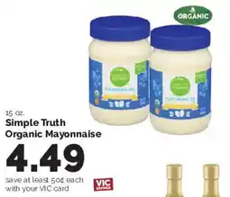Harris Teeter Simple Truth Organic Mayonnaise offer