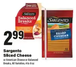Big Y Sargento Sliced Cheese offer