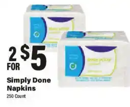 Big Y Simply Done Napkins offer