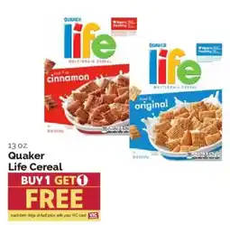 Harris Teeter Quaker Life Cereal offer