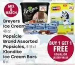 Tony’s Fresh Market Breyers Ice Cream offer