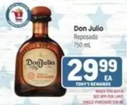 Tony’s Fresh Market Don Julio Reposado offer