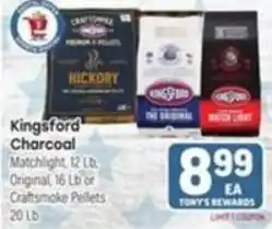Tony’s Fresh Market Kingsford Charcoal offer