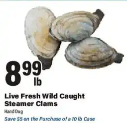 Big Y Live Fresh Wild Caught Steamer Clams offer