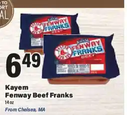 Big Y Kayem Fenway Beef Franks offer
