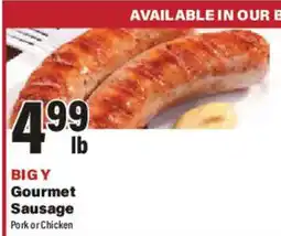 Big Y Big Y Gourmet Sausage offer