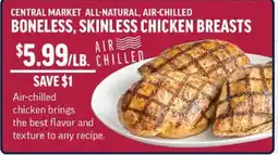 Central Market Central Market all-natural, air-chilled boneless, skinless chicken breasts offer