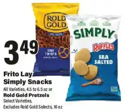 Big Y Frito Lay Simply Snacks offer